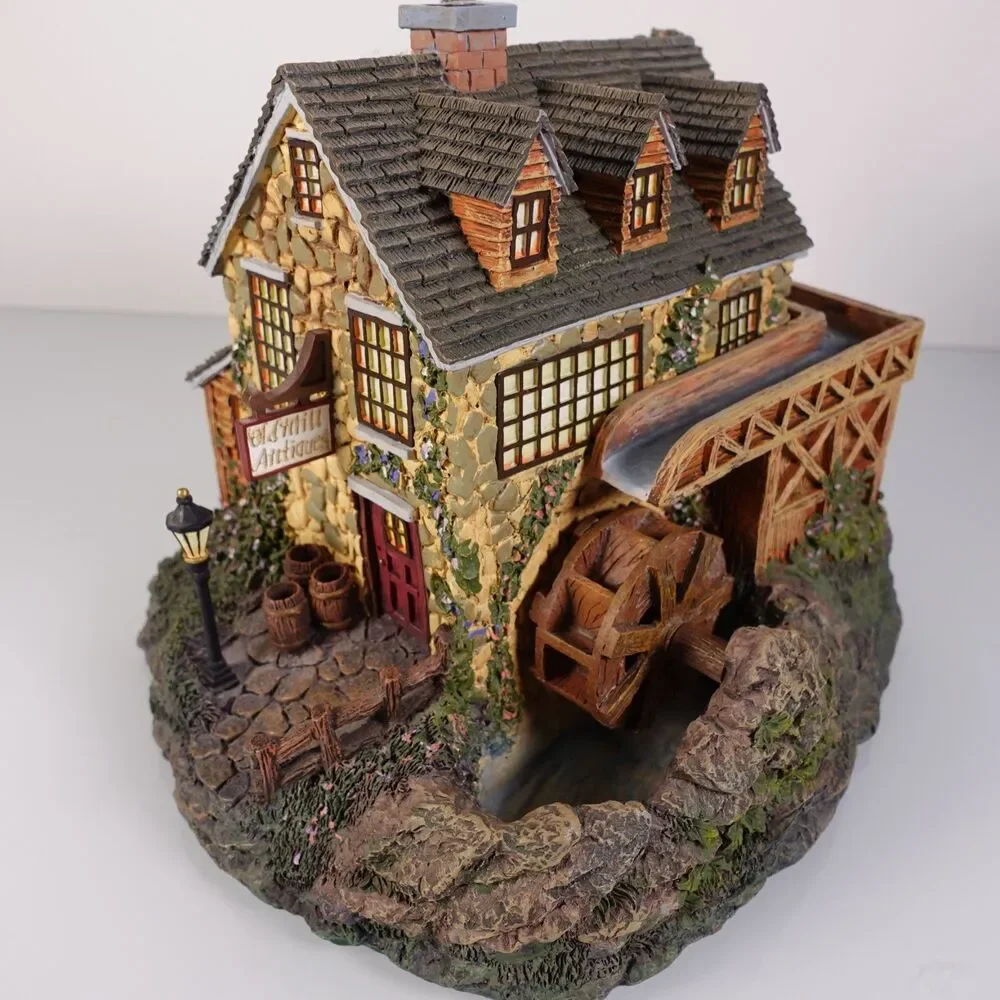 Hawthorne Village Seaside Thomas Kinkade Stonebrook Mill COA Lighted 79734